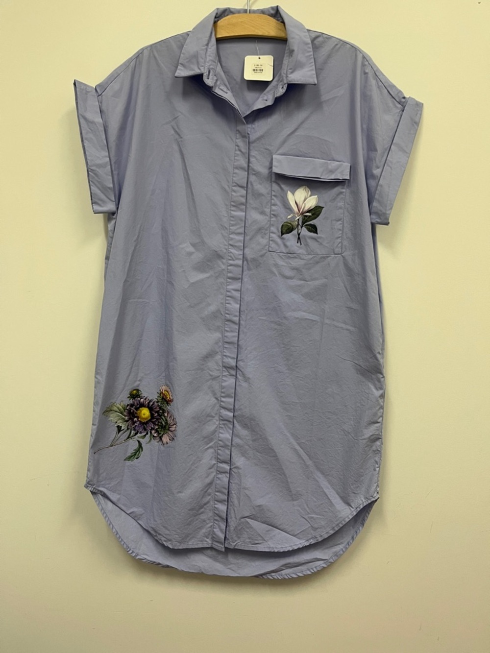 Ziztar Shirt Dress with Floral Prints Size M